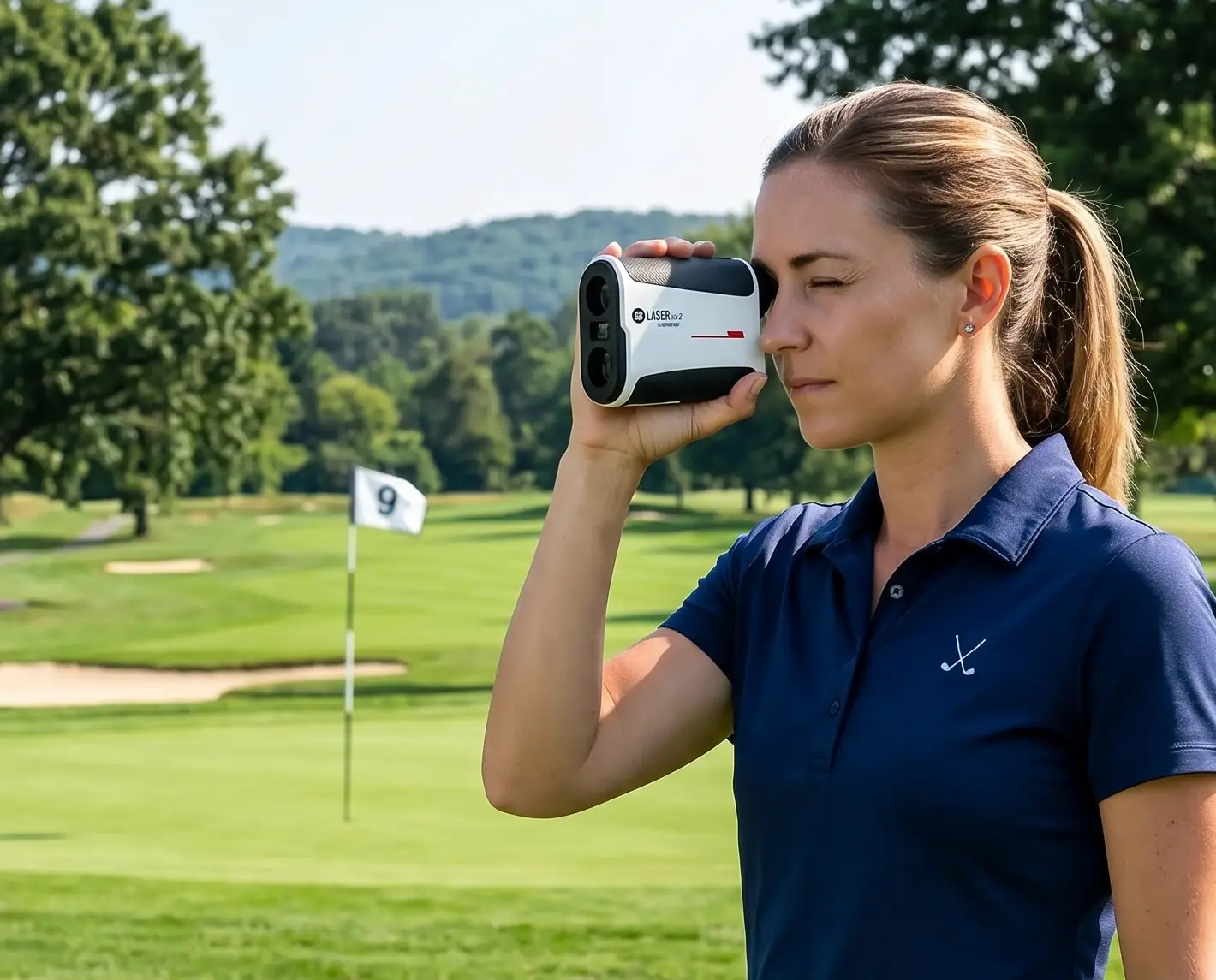 GolfBuddy Laser Lite 2 dans la main sur le parcours